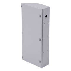 Gabinete para instalación de 4 Baterías , Fabricado en Lámina Galvanizada, Accesorios para poste (No incluidos)