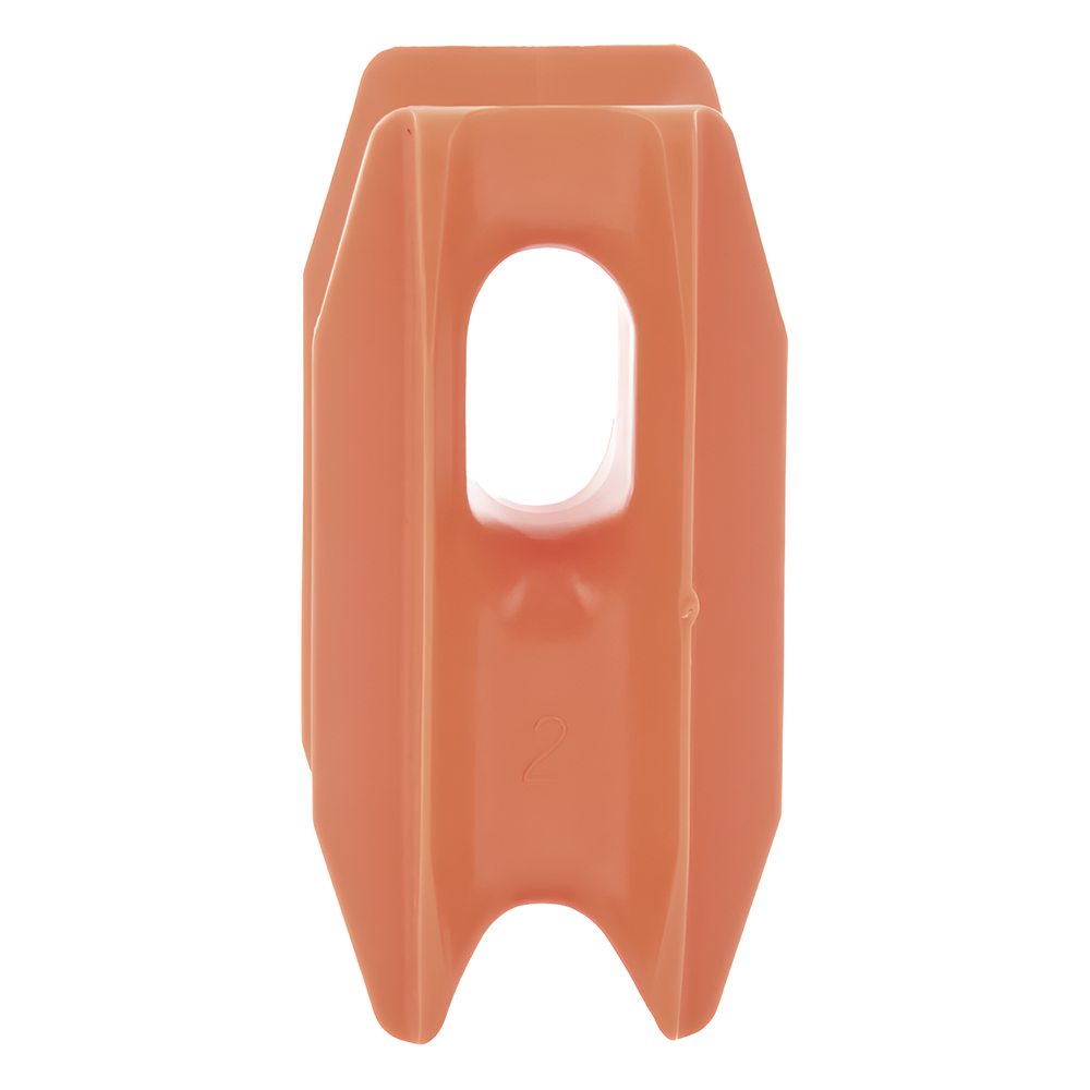 Aislador de Esquina Naranja para Cercos Eléctricos / 18 kV / Resinas Vírgenes / Resistencia 7.5-10.2 kg / Anti UV / 66 mm x 31.6 mm