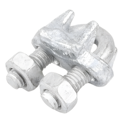 Nudo/ Perro/ Abrazadera Acero Forjado para Cable de 5/16", Galv. por Inmersión en Caliente.