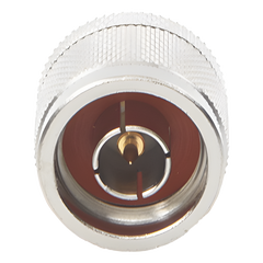 Adaptador en Línea, de Conector Mini UHF Hembra a N Macho, Níquel/ Oro/ Teflón.