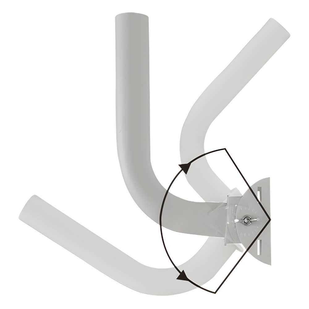 Montaje universal flexible para instalación en poste o pared, compatible con equipos Ubiquiti, Mimosa, Cambium y Altai