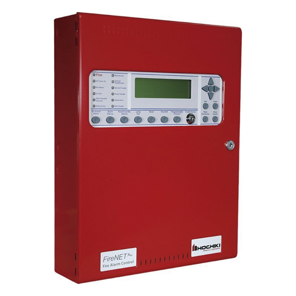 Panel De Detección De Incendio, Direccionable, 1 Lazo SLC, 127 puntos/bases sonoras por lazo, En Ingles, No Dialer, No Tarjeta Red, No Expandible, Color Rojo, Estandar, 120V, Serie FireNET Plus® (0100-16260)