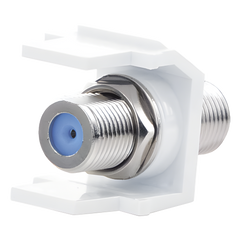 Módulo Acoplador Coaxial Tipo F, Keystone, de 75 Ohms, 3.0 GHz, Color Blanco