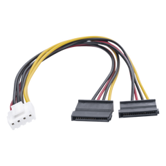 Cable Doble de Corriente SATA / Compatible con DVR's epcom / HIKVISION / 25 cms de Longitud