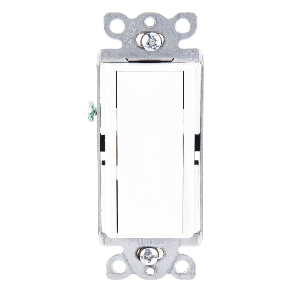 Apagador de pared Claro unipolar tipo paleta, 15 A, 120/277 V, para cargas generales de iluminación y motores, color blanco brillante