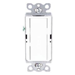 Apagador de pared Claro unipolar tipo paleta, 15 A, 120/277 V, para cargas generales de iluminación y motores, color blanco brillante
