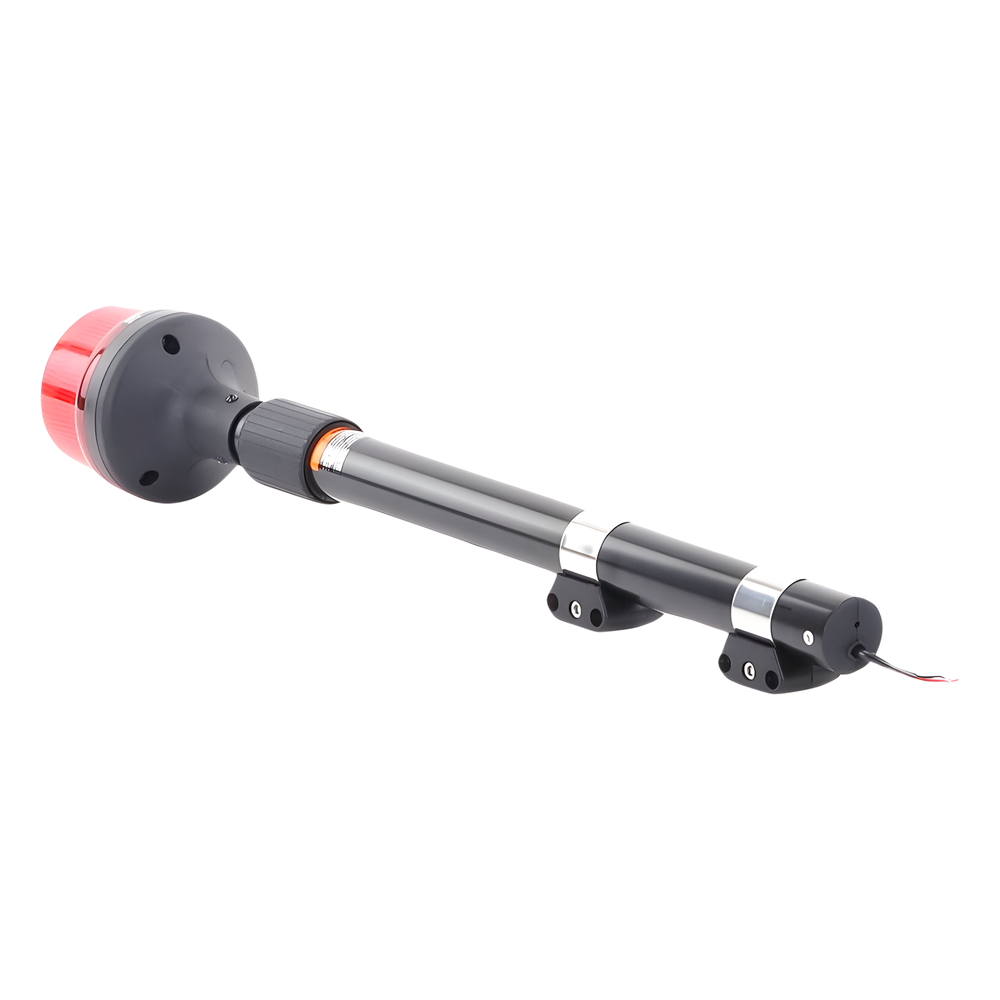 Luz Telescopica para Motocicletas de 8 LED, Rojo, Lente Rojo, SAE