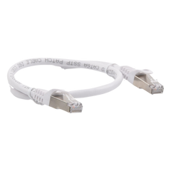 Patch Cord Cat6A 10G Blindado 0.5 Metros (1.64 Pies) Blanco