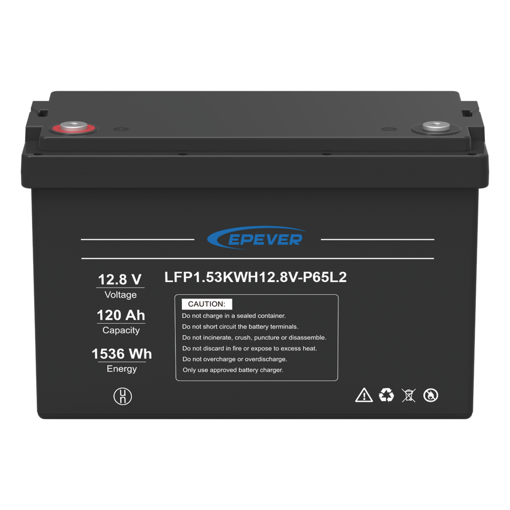 Batería de Litio LiFePO4 Ciclo Profundo / 12.8 Vcc / 120 Ah / 1.53 kWh / Exterior / Libre de Mantenimiento