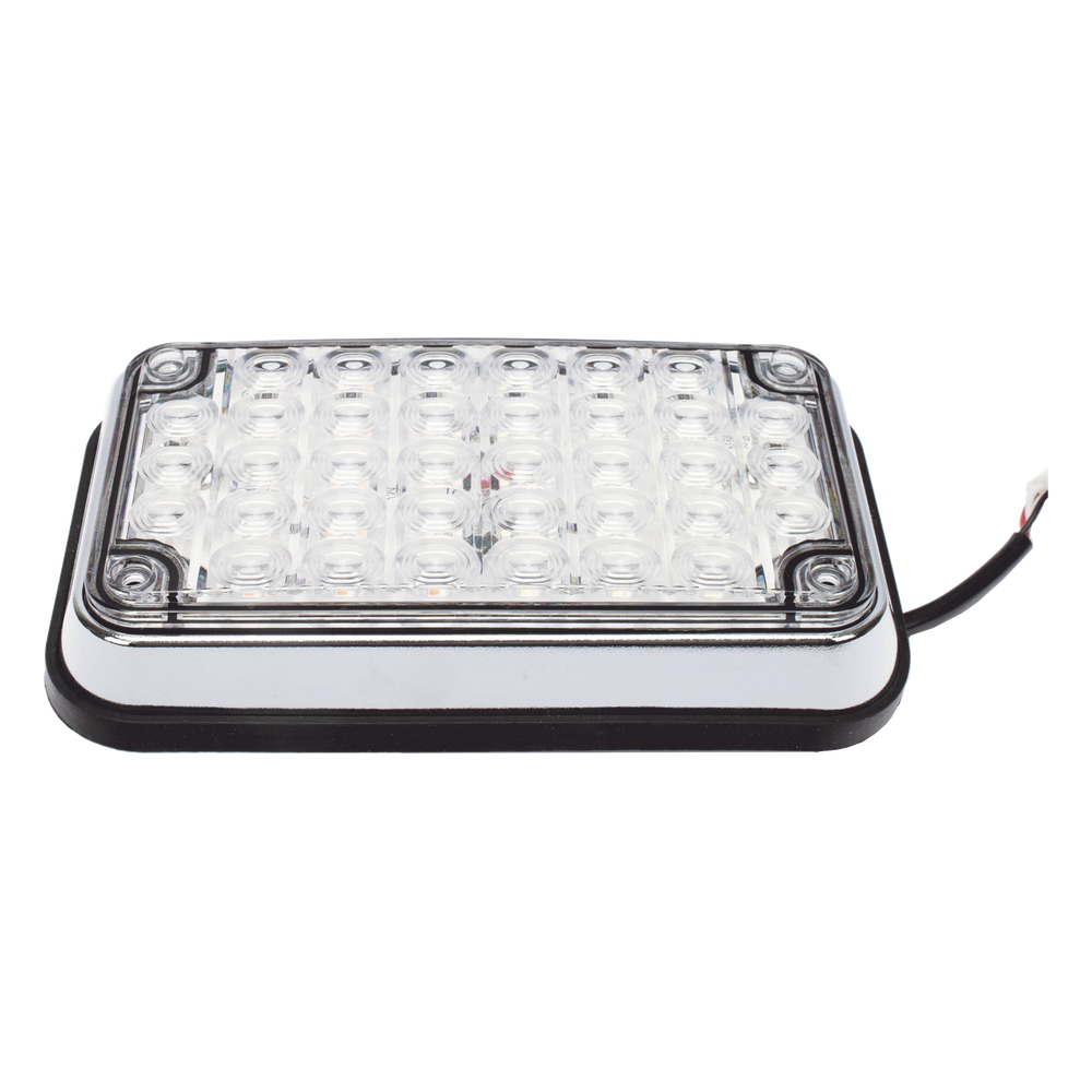 Luz de Advertencia de 6X4", Bicolor Rojo/Claro, Ideal para Ambulancias