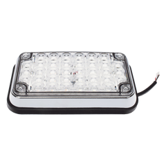 Luz de Advertencia de 6X4", Bicolor Rojo/Claro, Ideal para Ambulancias