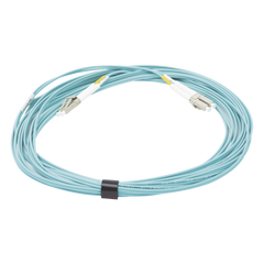 Jumper de Fibra Óptica Multimodo 50/125 XGLO OM3, LC-LC Duplex, OFNR, Color Aqua, 7 Metros (22.97 Pies)