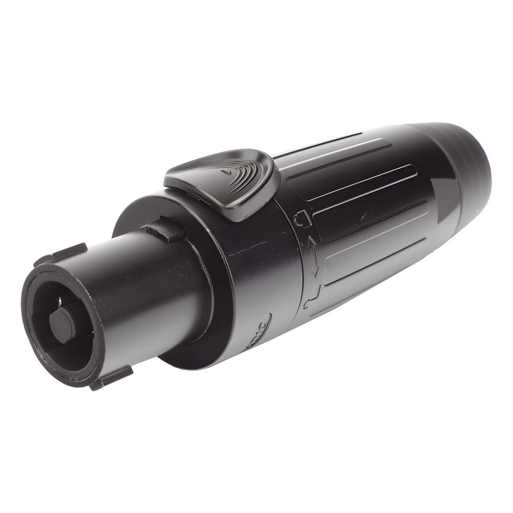 Conector Speakon | Hembra | 4 polos | carcasa negra | Cable AWG10 | 30A