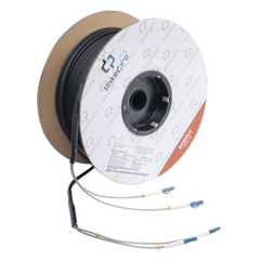 Carrete de Fibra Óptica Monomodo con Conectores LC-LC Duplex, Reforzada con Kevlar, de 100 Metros (328.08 Pies), Para Instalaciones Subterráneas por Tubería