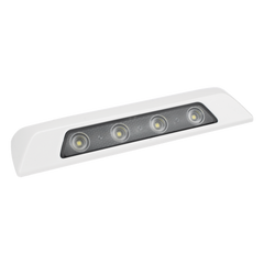 Luz Auxiliar de Escena de 4 LED, Blanco, Lente Transparente, Bisel Blanco