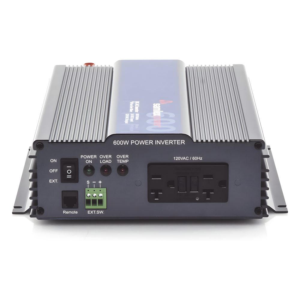 Inversor de Corriente Onda Pura 600W, Entrada 24 Vcc, Salida 120 Vca