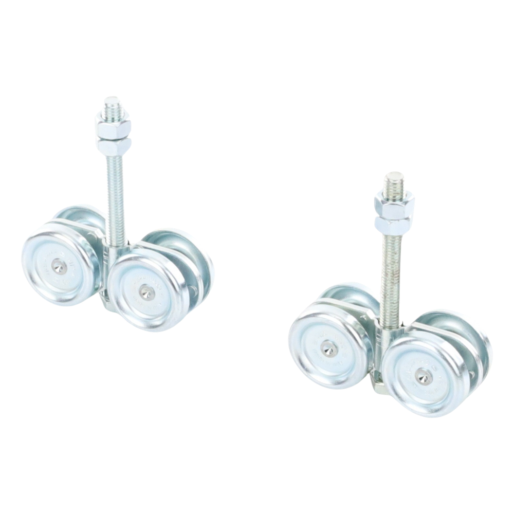 ECO KIT 4C - M / Kit de Carretillas de Cuatro Ruedas / Carga Soportada de 150 lbs / Incluye Dos Carretillas Para Puertas Colgantes
