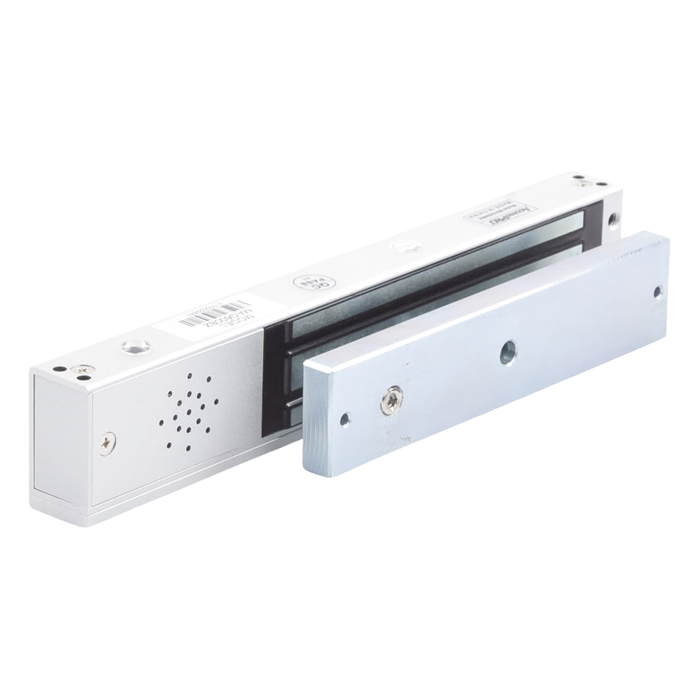 Chapa magnética 600Lb con  Buzzer de alarma de puerta mantenida abierta / LED indicador de estado /  Sensor de estado de placa/ Libre de Magnetismo Residual