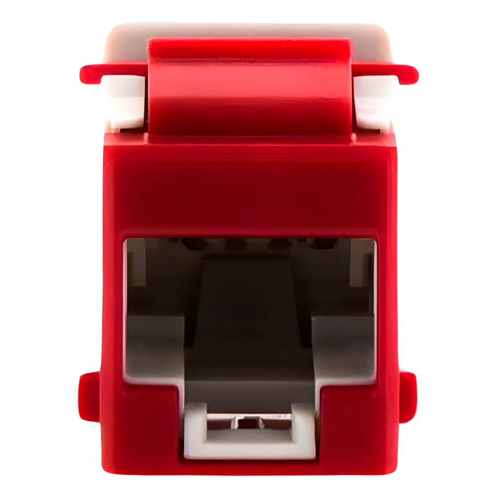 Jack Ultramax Cat6a, Utp, Tipo Keystone, Color Rojo, Punch Down