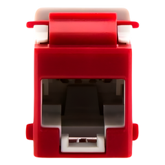 Jack Ultramax Cat6a, Utp, Tipo Keystone, Color Rojo, Punch Down