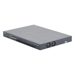 Switch Administrable Capa 3, 12 Puertos SFP de 10G, 8 Puertos 10/100/1000T, Con Alimentación Redundante (2 Fuentes de Alimentación AC).