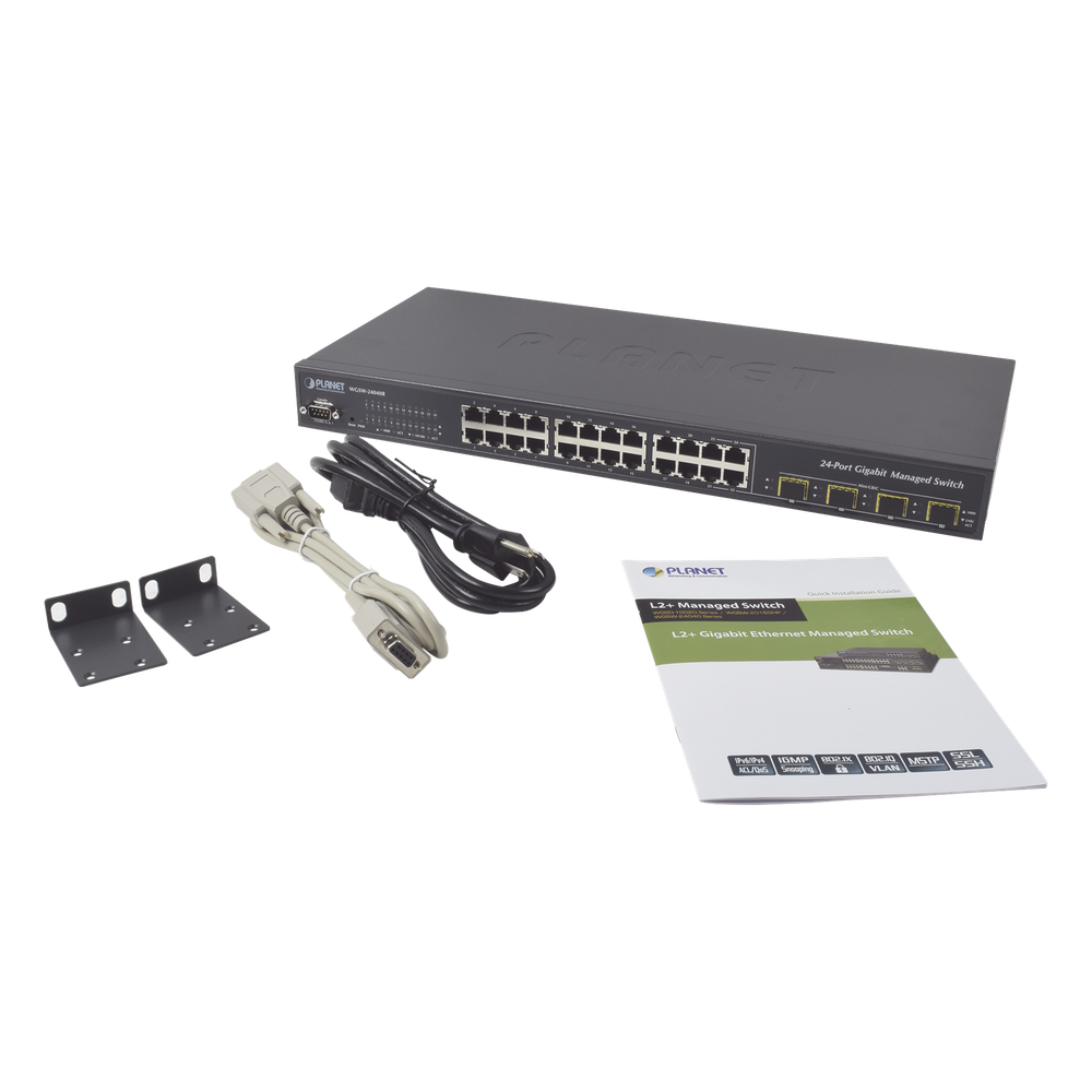 Switch Administrable L2+ 24 puertos 10/100/1000 Mbps, 4 Puertos Combo SFP