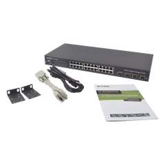 Switch Administrable L2+ 24 puertos 10/100/1000 Mbps, 4 Puertos Combo SFP