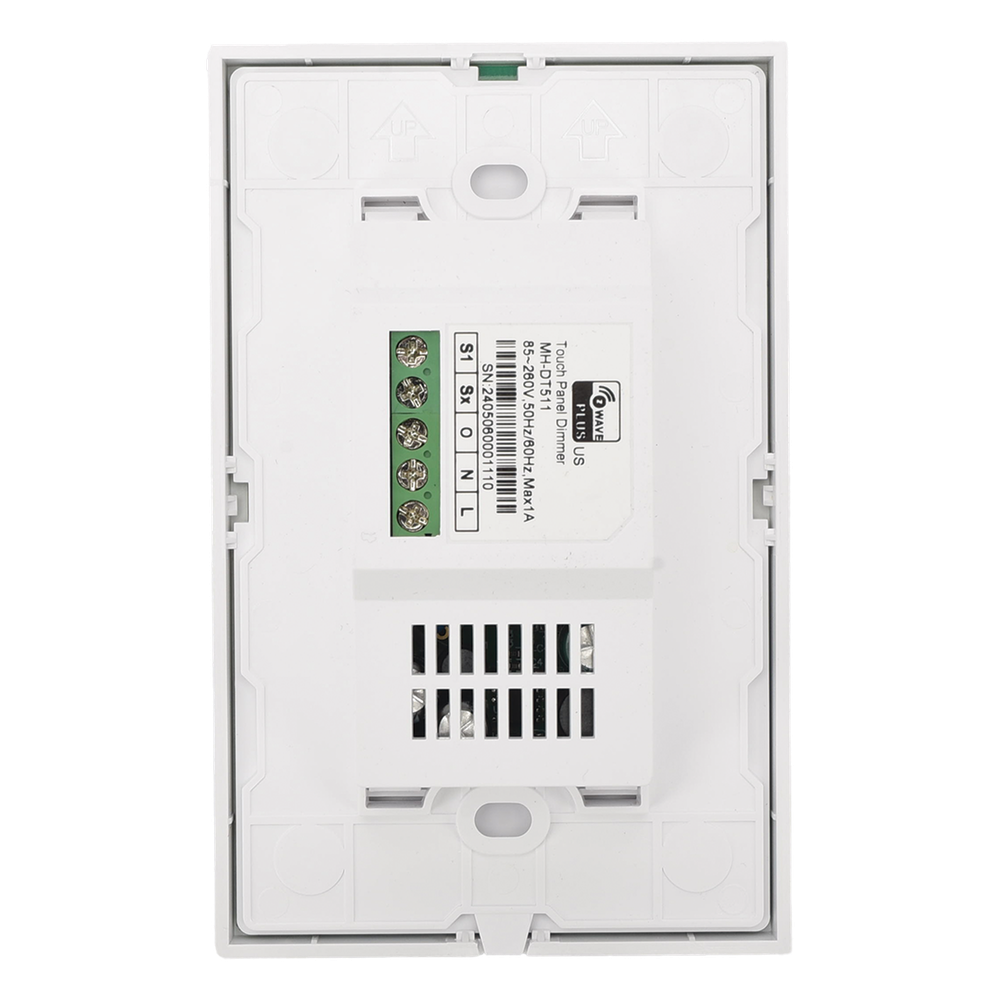 (ZWAVE) Dimmer panel táctil touch inalámbrico Zwave Plus. Compatible con Hubitat HC8, Álula  M2M, otros