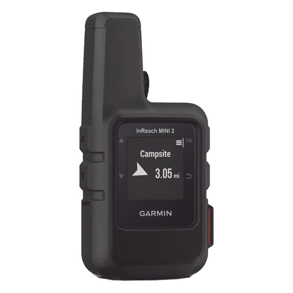GPS portátil inReach® Mini 2 / Pantalla Monocroma Transflectiva 23 x 23 mm / Resolución 176 x 176 píxeles / Batería Recargable de Iones de Litio / Autonomía Hasta 14 Días / Resistencia al Agua IPX7 / Conectivi