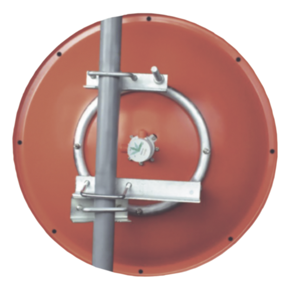 Antena altamente Direccional / 4 ft / 4.9-6.4 GHz / Diseñada para ambientes salinos / Ganancia 37 dBi / SLANT de 45 ° y 90 °/ Conector N-Hembra  / Incluye radomo, jumper y montaje de acero inoxidable.