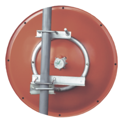 Antena altamente Direccional / 4 ft / 4.9-6.4 GHz / Diseñada para ambientes salinos / Ganancia 37 dBi / SLANT de 45 ° y 90 °/ Conector N-Hembra  / Incluye radomo, jumper y montaje de acero inoxidable.
