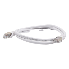 Patch Cord Cat6A 10G Blindado 1.0 Metro (3.28 Pies) Blanco