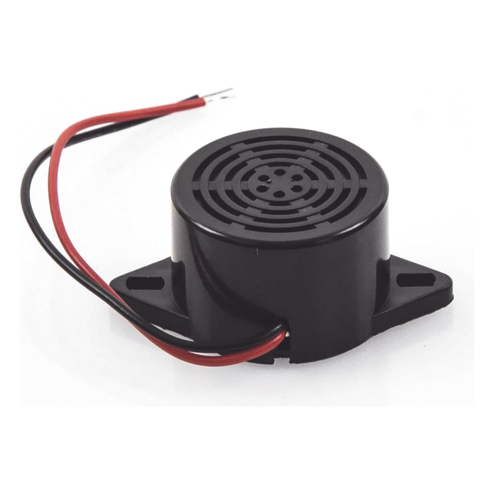 Zumbador para Chapas y Contrachapas / 85 dB / 12 Vcc / Avisa cuando la puerta se abre / Diseño compacto ABS