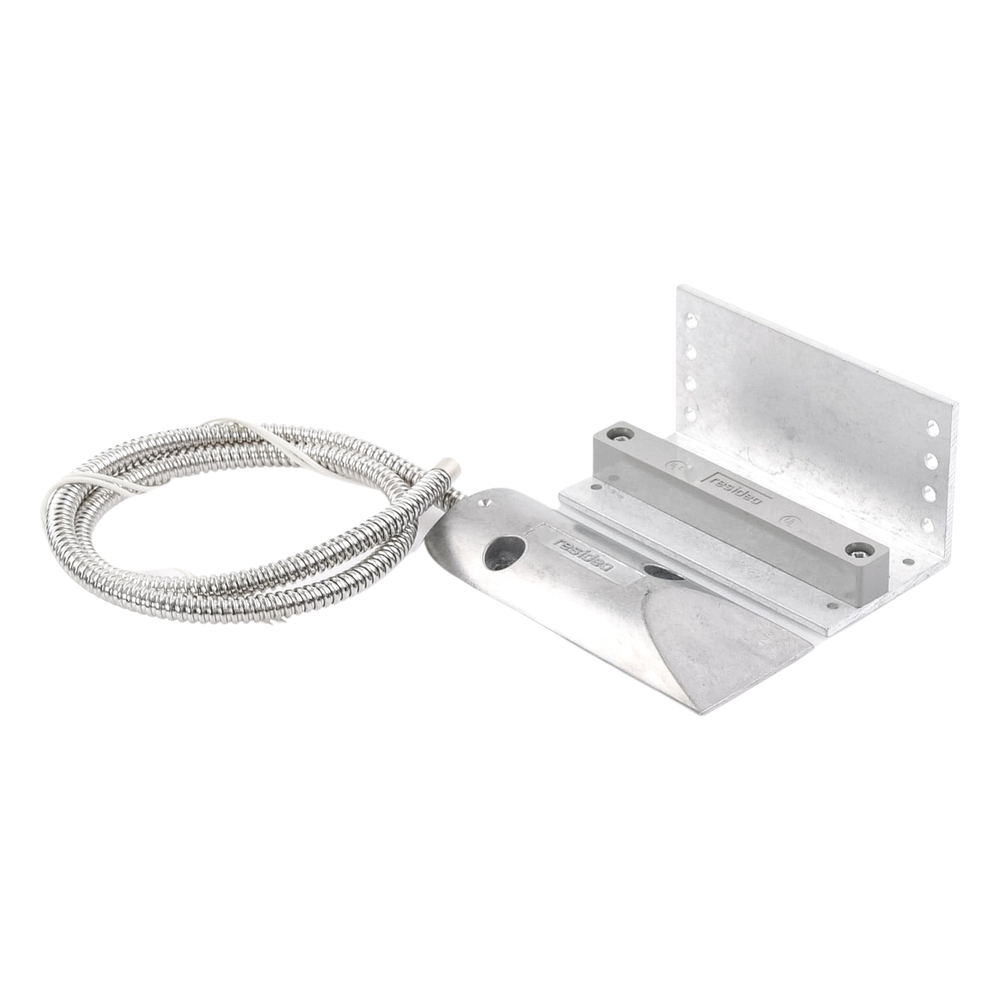 Contacto magnético de uso rudo con soporte ajustable en L y cable blindado, para puertas industriales y de cortina