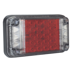 Luz de Advertencia de 7X4", Color Rojo, Con Luces de Trabajo, Ideal para Ambulancias