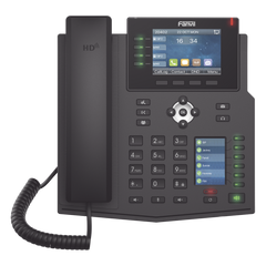 Teléfono IP Empresarial con Estándares Europeos, 16 líneas SIP con pantalla LCD a color 3.5", 30 teclas DSS/BLF, puertos Gigabit, IPv6, Opus y conferencia de 3 vías, PoE/DC
