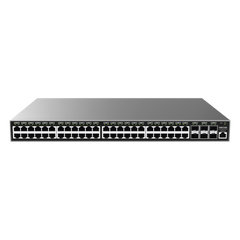 Switch Gigabit  Administrable / 48 puertos 10/100/1000 Mbps + 6 Puertos SFP+ / Compatible con GWN Cloud.
