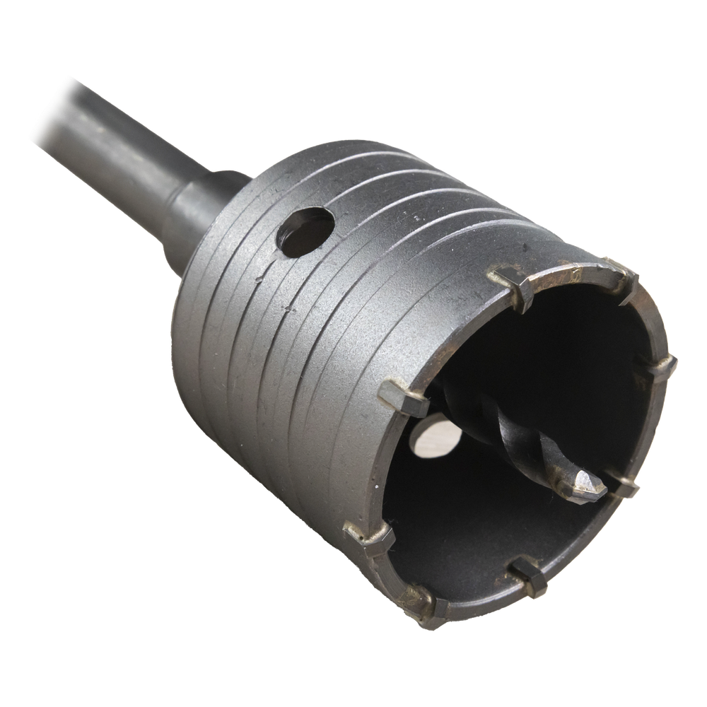Broca Pasamuros SDS, Sacabocado para Concreto de 65mm con Extensión de 220mm