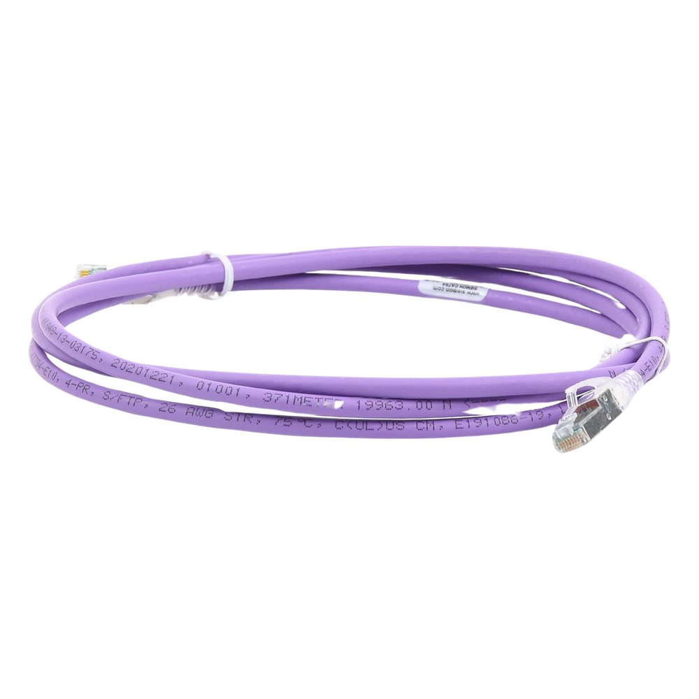 Patch Cord Z-MAX Cat6A S/FTP, CM/LS0H, 2.13 Metros (7 Pies), Color Violeta, Versión Bulk
