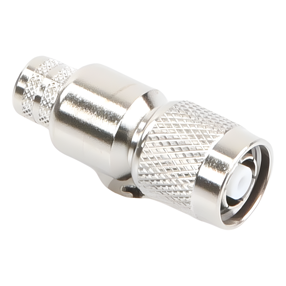 Conector TNC Macho Inverso, Anillo Plegable para ensamblar en cables RG-8/U, LMR-400, Níquel, Oro, Teflón