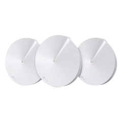Kit 3 Routers Inalámbricos MESH Interior para Hogar / Doble Banda Wi-Fi 5 AC1300 Mbps / 2 Puerto Gigabit WAN/LAN / 4 Antenas Internas / Administración Mediante la App Deco (iOS, Android) / Protección HomeCare