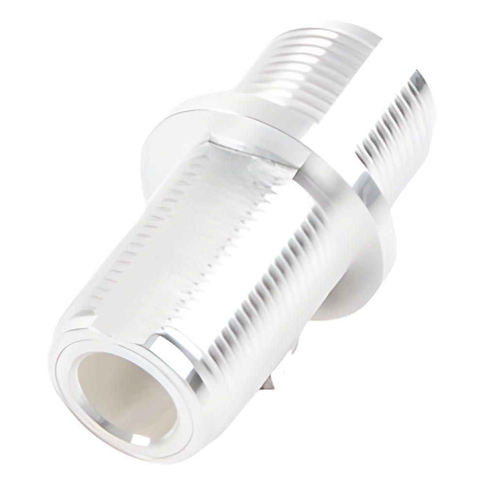 Adaptador Doble N Hembra para Chasis de Montaje Frontal en Doble D Plano y Cuerpo Plateado.