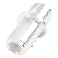 Adaptador Doble N Hembra para Chasis de Montaje Frontal en Doble D Plano y Cuerpo Plateado.