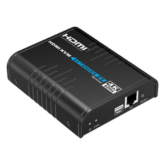Extensor KVM HDMI 4K a 60 Hz | Transmisión hasta 120 mts con CAT6 | Resolución 4096x2160@60Hz | Ancho de Banda 18Gbps | HDCP1.4 y HDCP2.2 | Latencia 120~170ms | Conexión 1:1, 1:N, N:1, N:N | Solo Receptor
