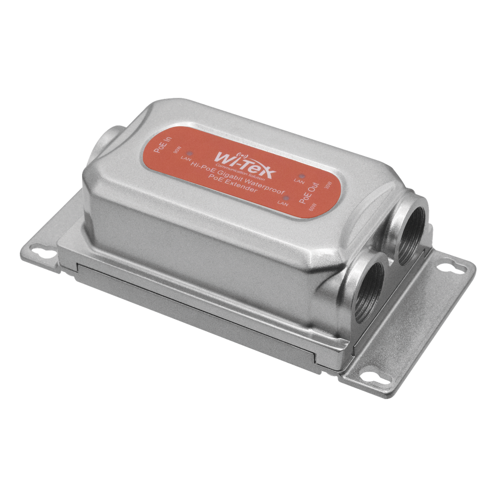 Extensor PoE para exterior / Entrada PoE de 90W y 2 salidas PoE de 60W y 30W / Protección IP68 / Ideal para Aplicaciones de CCTV