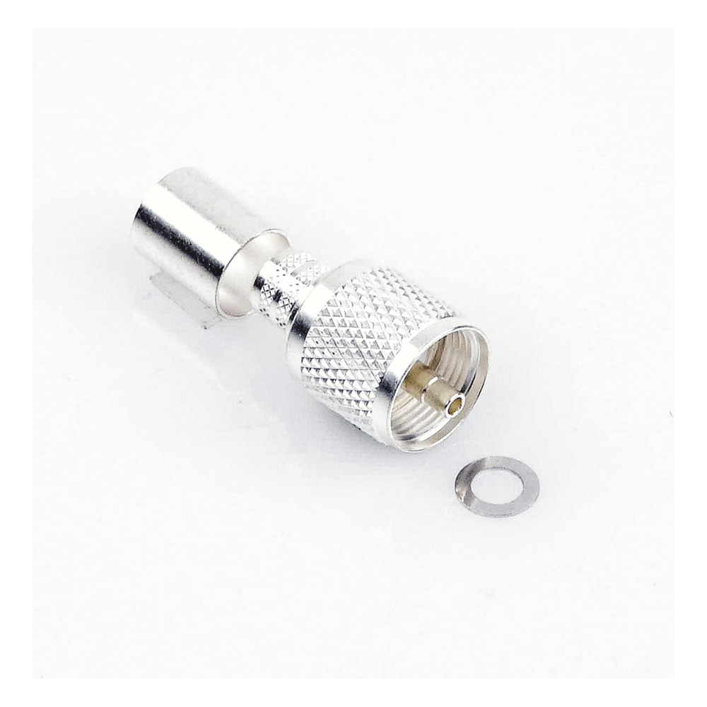 Conector UHF macho (PL-259) de anillo plegable para RG-8, BELDEN 8237, RG-213/U, 8267.