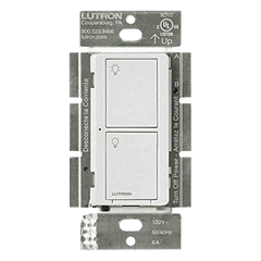 Interruptor on/off inalámbrico de pared para iluminación y ventiladores, 120 V, requiere neutro, control con Pico o desde la app con Smart Bridge, Caseta Wireless