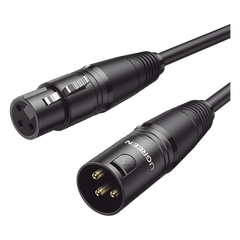Cable para Micrófono XLR Tipo Canon Macho a Hembra | 5 Metros Plug & Play | Anti interferencias | Triple Blindaje | Alta Calidad | Color Negro