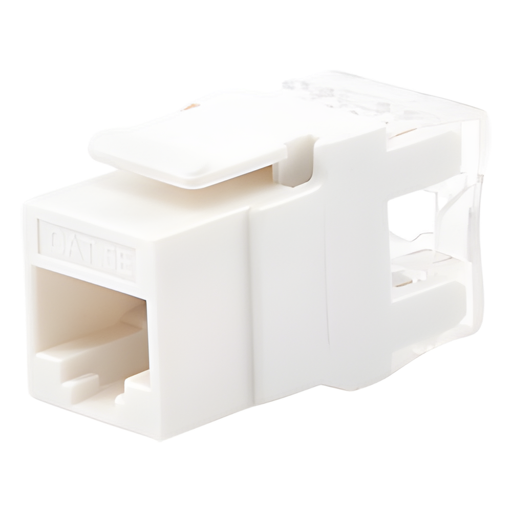 Módulo Jack Keystone Cat5e con Terminación en Ángulo 180 - Color Blanco