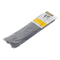Cincho de Nylon 6.6 StrongHold™, 370mm largo x 3.6mm ancho, Color Negro, Exterior Resistente a Rayos UV, Paquete de 100pz